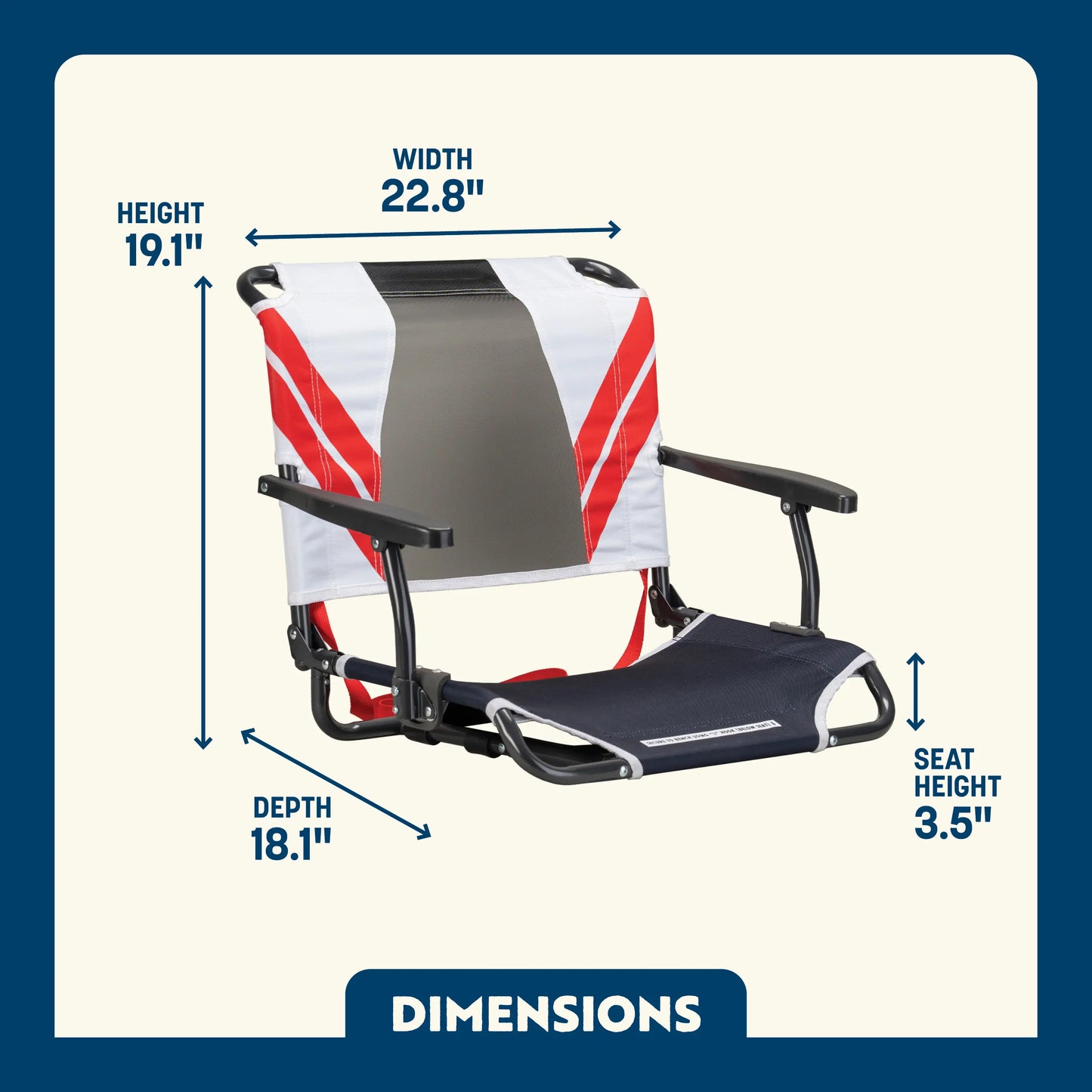 Big Comfort Stadium Chair™ with Armrests